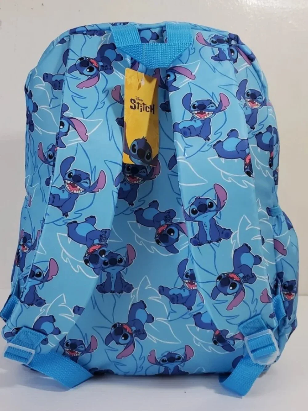 DISNEY STITCH BACKPACK KIDS ALLOVER PRINT STITCH LOGO BOTTLE POCKET
